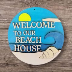   Welcome to our beach house   Nyári Ajtódísz – Üdvözöld a Napfényt!