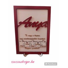 Anyának asztali fatábla tartóval
