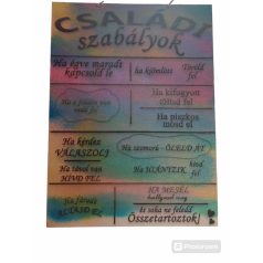 Családi  szabályok 23x31cm